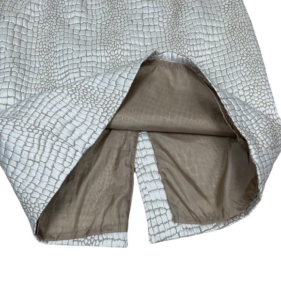 Calvin Klein Gold Snake Print Pencil Skirt Size 4 - Picture 6 of 8